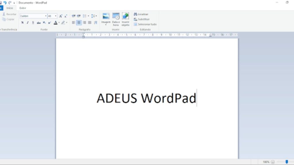 Adeus WordPad Adeus WordPad
