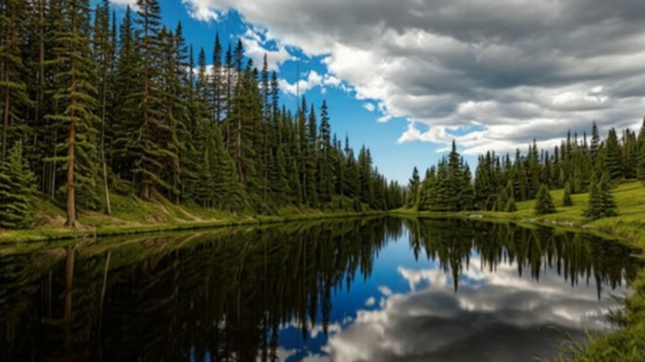 Você Sabe Qual É A Maior Floresta Do Mundo? A imagem mostra o Lago Irene no Parque Nacional das Montanhas Rochosas, no Colorado, EUA. O lago é conhecido por sua beleza cênica e é um destino popular para caminhadas e pesca.