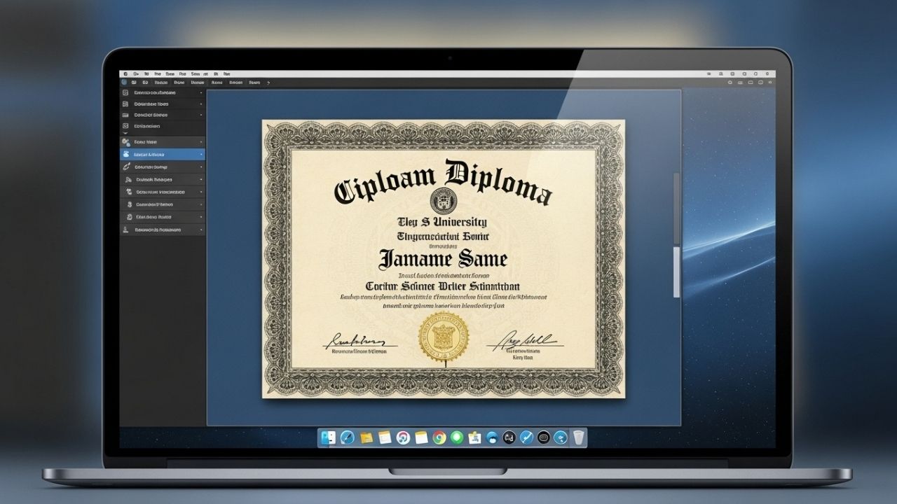📜 Diploma Digital: Tudo o que você precisa saber sobre a nova obrigatoriedade no Brasil! 1 Diploma digitalizado em uma tela de computador
