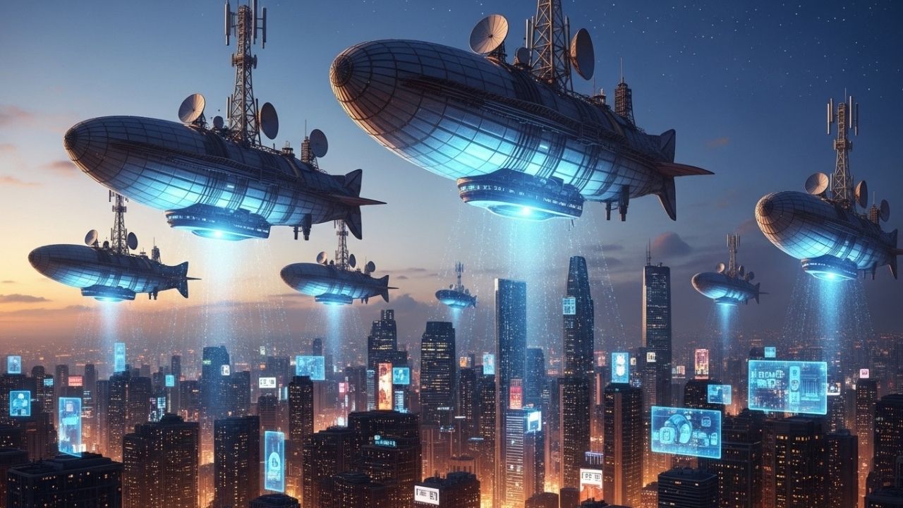 Dirigíveis com antenas para celular